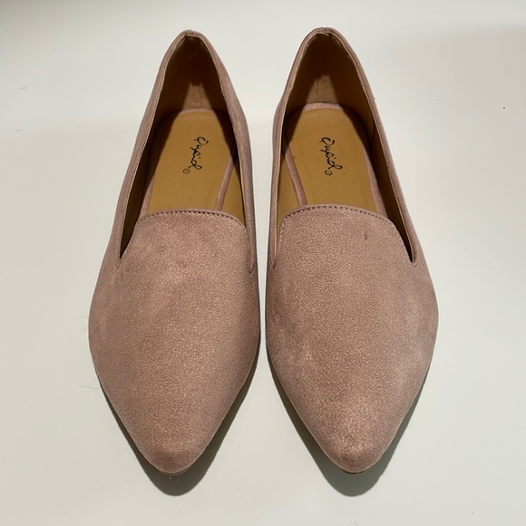 Beige Suede Loafers - Picture 1 of 5